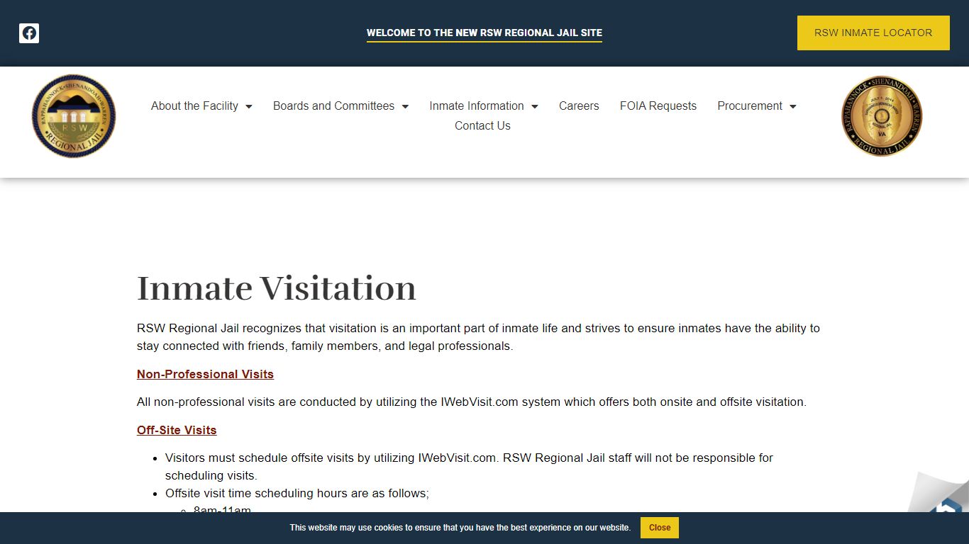 Inmate Visitation - RSW Regional Jail
